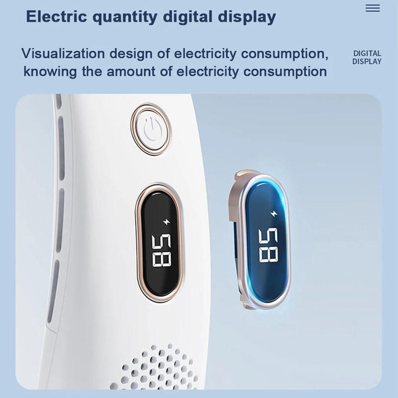 Ventilador de Cuello Portátil con Pantalla Digital